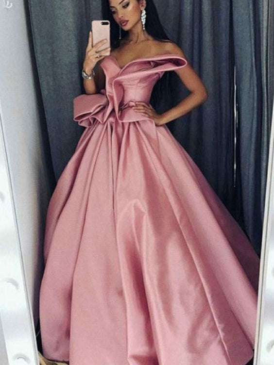 Chic Design Long A-line Dusty Rose Satin Prom Dresses, Long Prom Dress Berryera Chic Design Long A-line Dusty Rose Satin Prom Dresses, Long Prom Dress Berryera