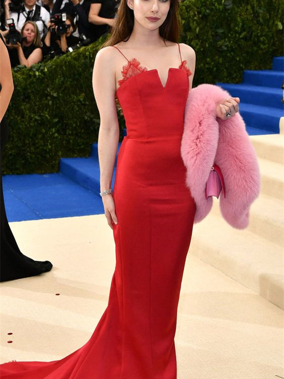 Emma Roberts Met Gala Red Gown, Long Mermaid Prom Dresses Popular Prom – Berryera Emma Roberts Met Gala Red Gown, Long Mermaid Prom Dresses Popular Prom – Berryera