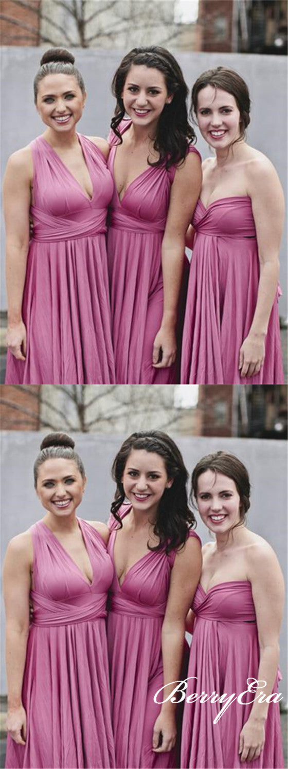 Short Rose Convertible Bridesmaid Dresses