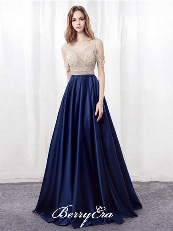 Elegant A-line Long Prom Dresses, Charming Prom Dresses, Cheap Prom Dress