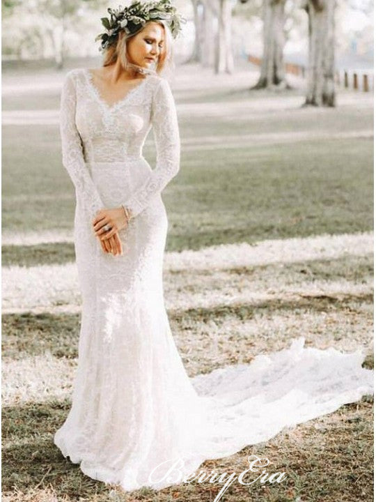 simple lace country wedding dresses